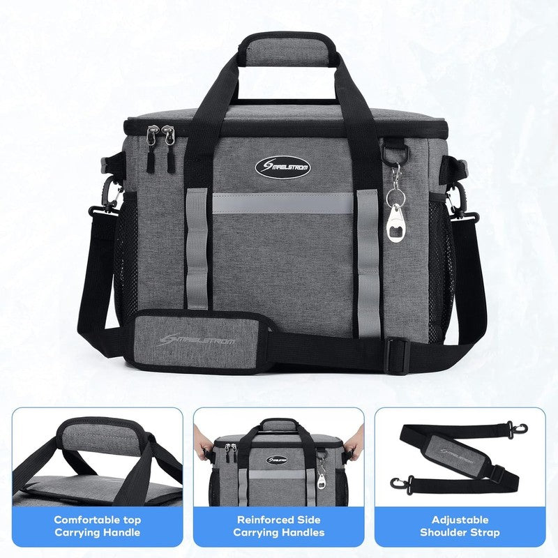 Collapsible Soft Cooler Bag 35 Cans Leakproof Beach Camping Cooler5
