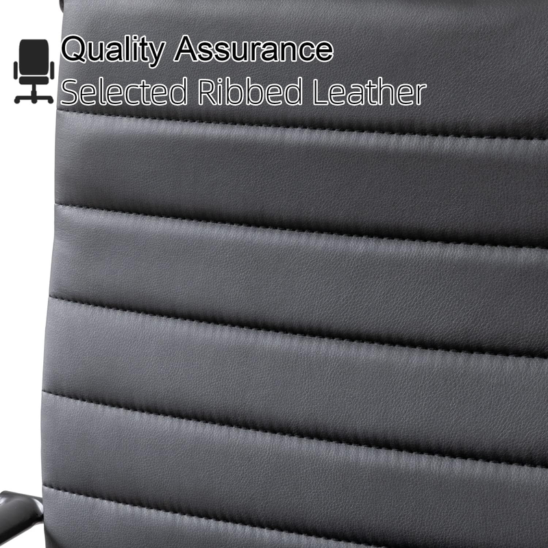 Black Executive Office Chair Ergonomic Leather Swivel Adjustable6