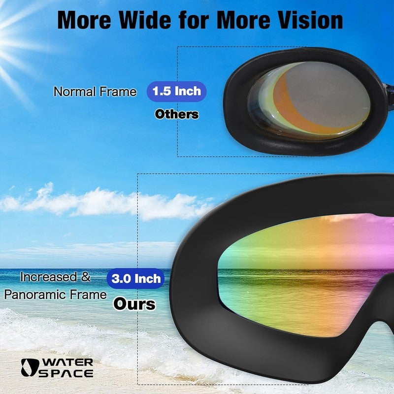 2 Pack Swimming Goggles UV Protection Anti Fog No Leak Clear Vision6