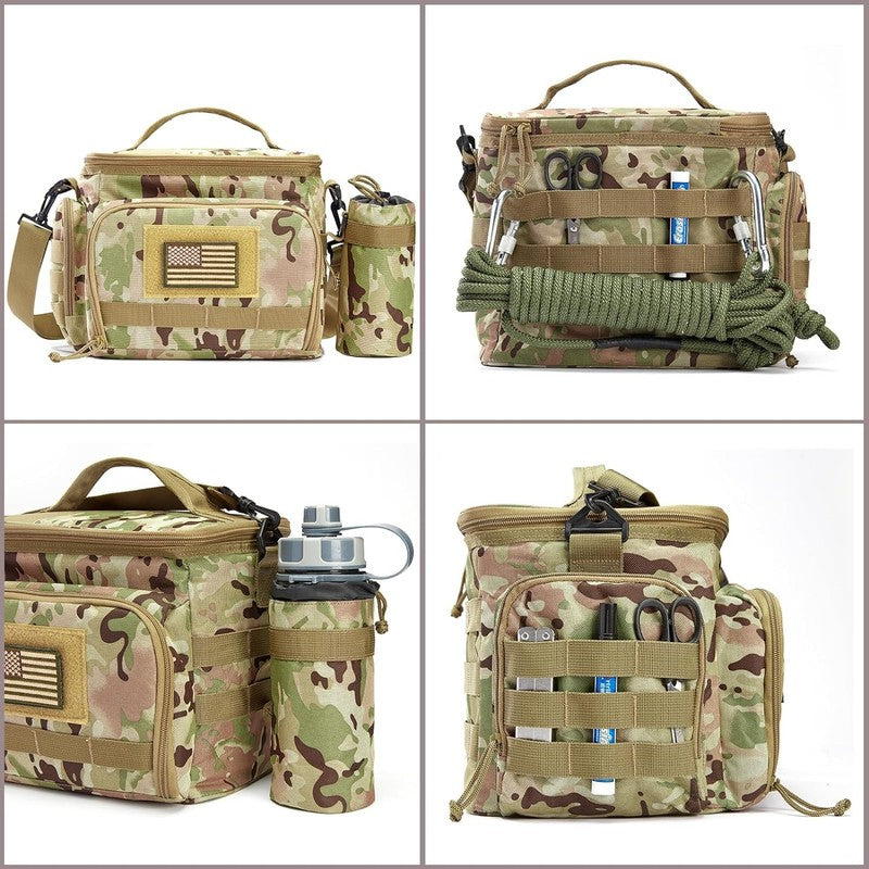Tactical Lunch Bag MOLLE Insulated Leakproof Large Lunchbox Camouflage Green3