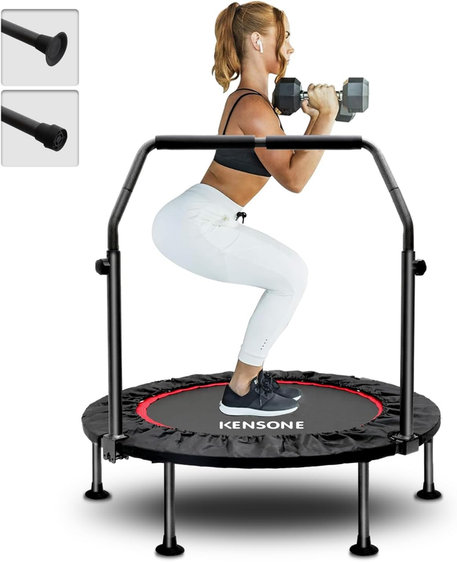 KENSO 40"/48" Foldable Mini Trampoline for Kids & Adults, Max Load 450 Lbs0