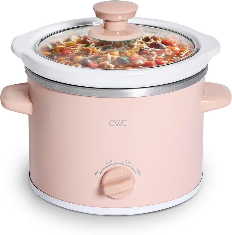 Slow Cooker, Crock Pot, 2-Quart Removable Stoneware Mini Crock Pot, Dusty Rose6