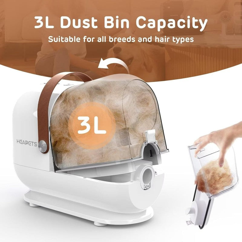 Pet Grooming Vacuum Kit   3L Low Noise Clipper & 7 Tools for Shedding4