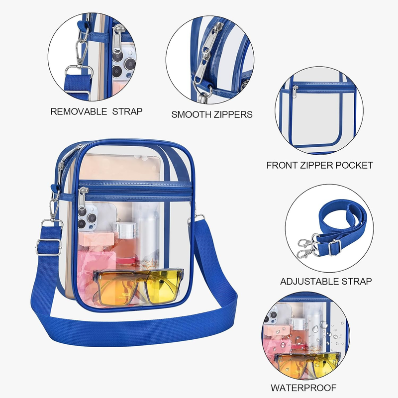 Clear Stadium Approved Crossbody Bag Transparent Messenger Bag Unisex4