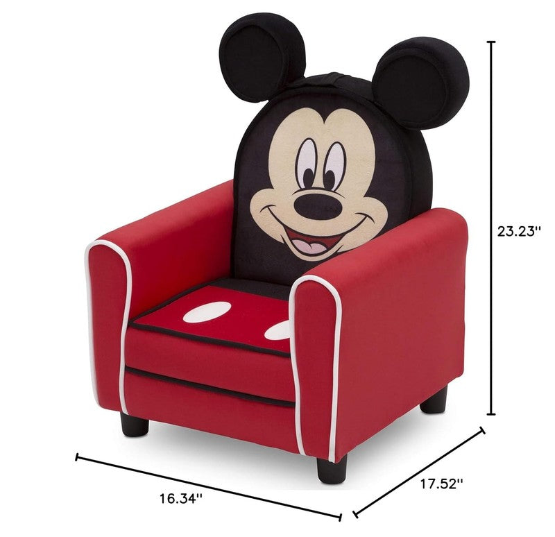 Figural Upholstered Kids Chair Wood Mickey Mouse8