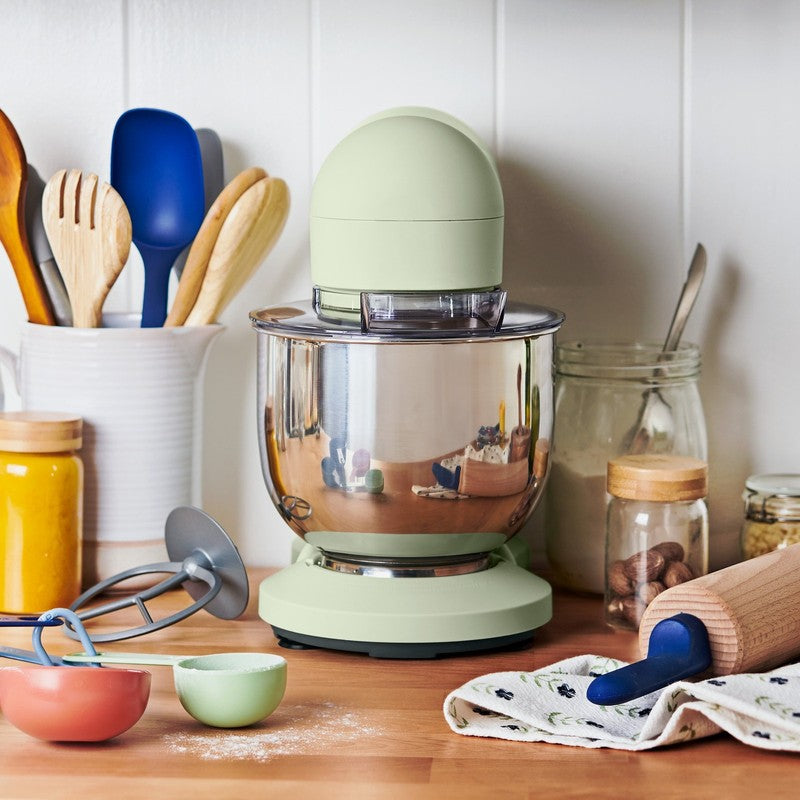 3.5 Qt Stand Mixer Sage Green w/ Flat Beater Dough Hook & Whisk11