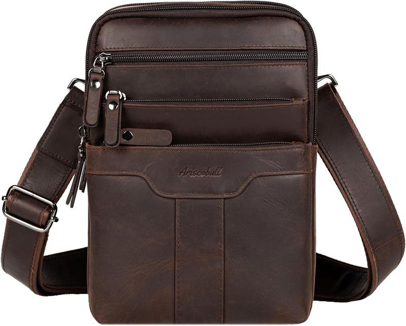 Leather Messenger Bag Men Small Sling Shoulder Crossbody Man Purse Pack7