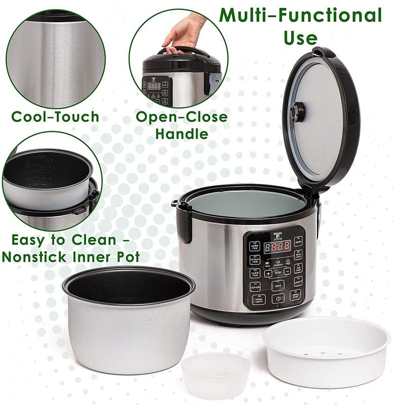 4 8 Cup Electric Rice Cookers, Clear   Nonstick Interior1