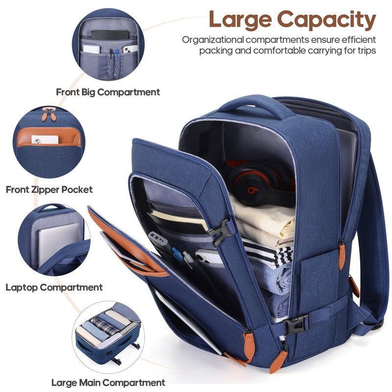 3 Piece Carry On Luggage Set Hardshell Spinner TSA Lock YKK Zipper Backpack Set4