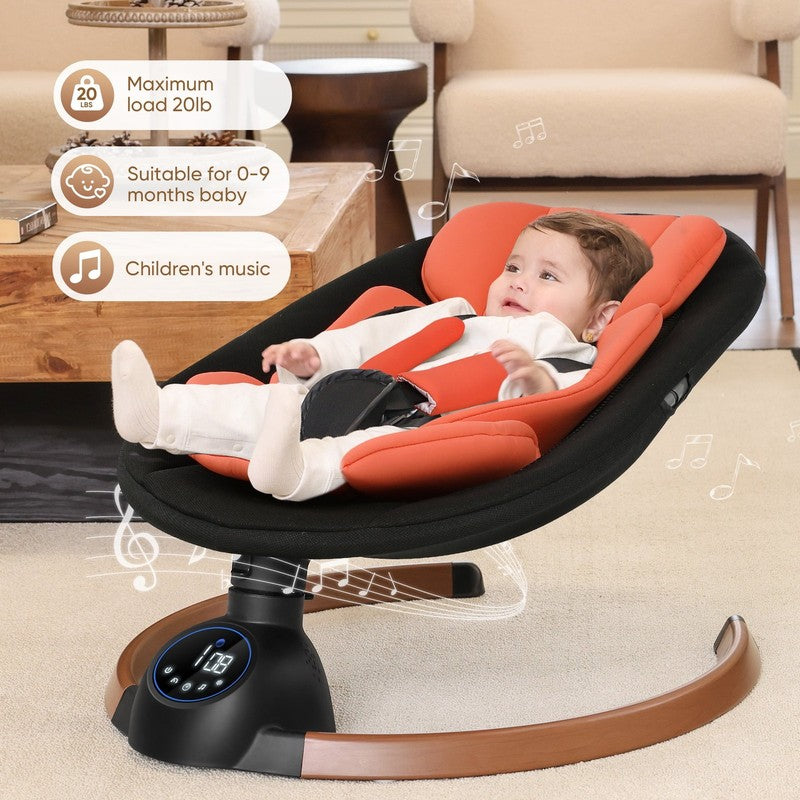 Baby Swing for Infants Bluetooth Control 5 Point 5 Speeds 10 Lullabies Black5