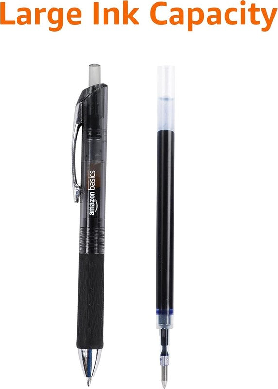 Retractable Gel Pens, Smooth Writing, Black, No Smudge, 12-Pack4