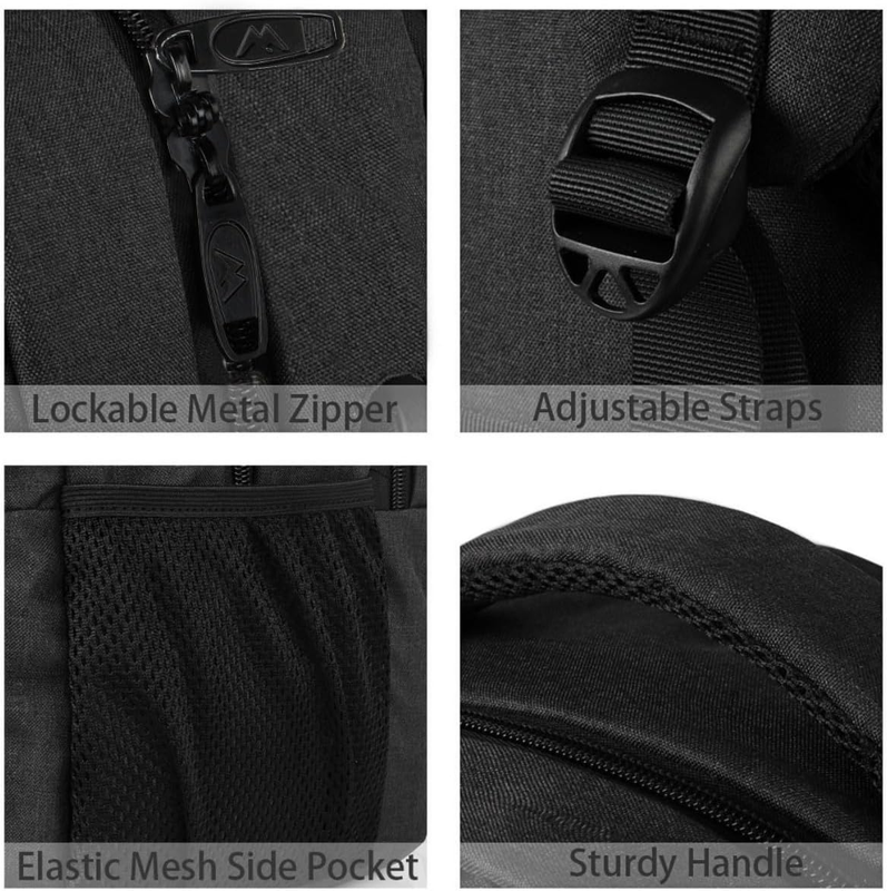 18.4" TSA Friendly Laptop Backpack Extra Large Travel Computer Bag Black10