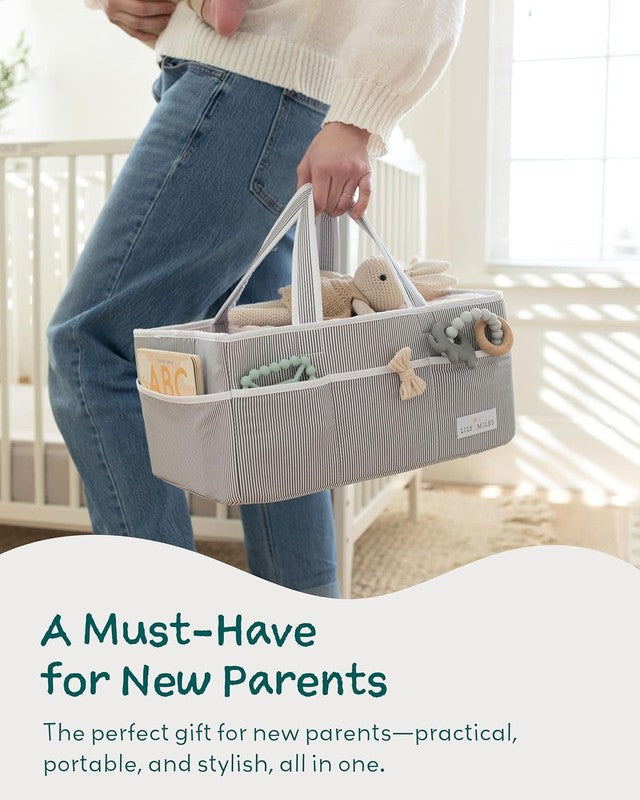 Baby Diaper Caddy Organizer, Large Tote for Newborn Essentials, Nursery & Car5