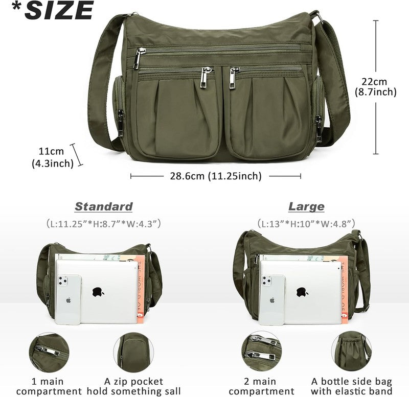 Women Crossbody Bag Waterproof Nylon Lightweight Shoulder Travel Purse Handbag2