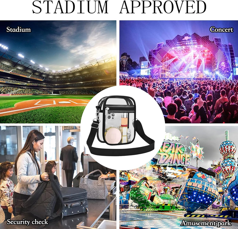 Clear Stadium Approved Crossbody Bag Transparent Messenger Bag6