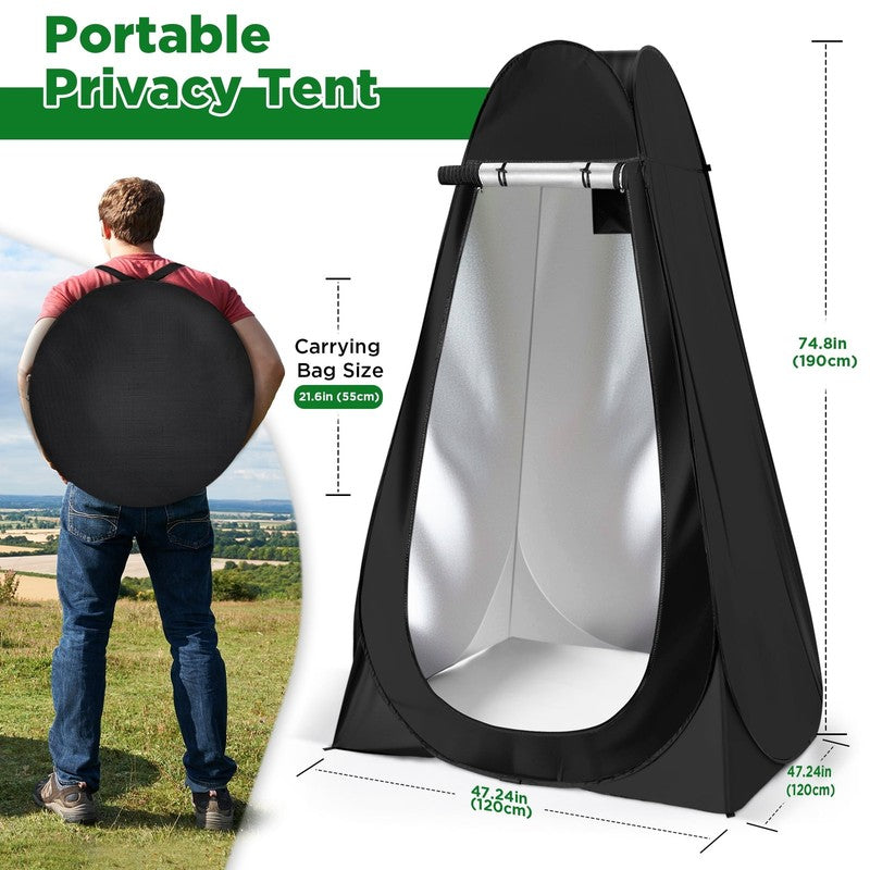 Portable Camping Toilet with Pop-Up Tent – Outdoor Folding Toilet & Shower 1