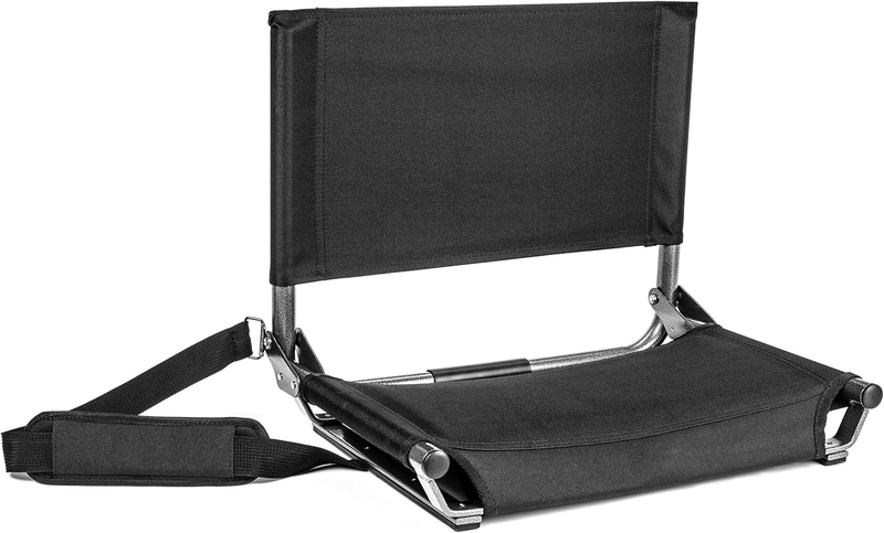 Portable Stadium Seat Chair w/ Hook Lightweight for Bleachers & Games0