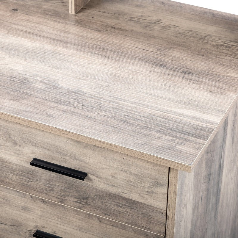 Wood Computer Desk Office Laptop PC Work Table, Writing Desk with 3 Drawers File8