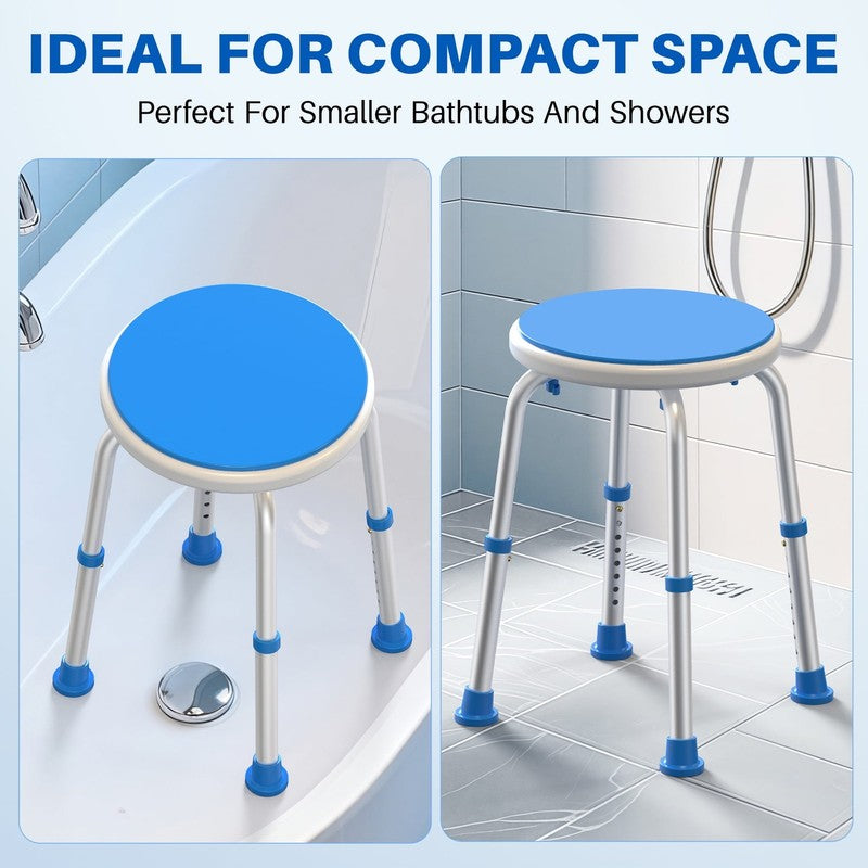 Adjustable Anti-Slip Shower Stool, Tool-Free Bath Chair for Seniors2