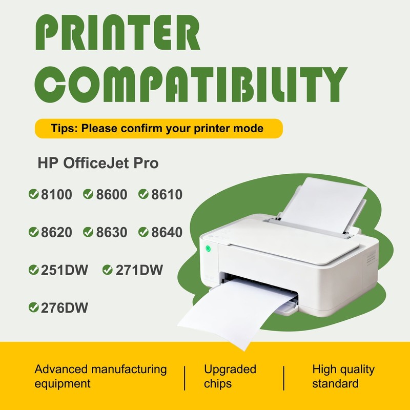 950XL 951XL Ink Cartridges for HP OfficeJet Pro 8600 8610 251DW Printers6