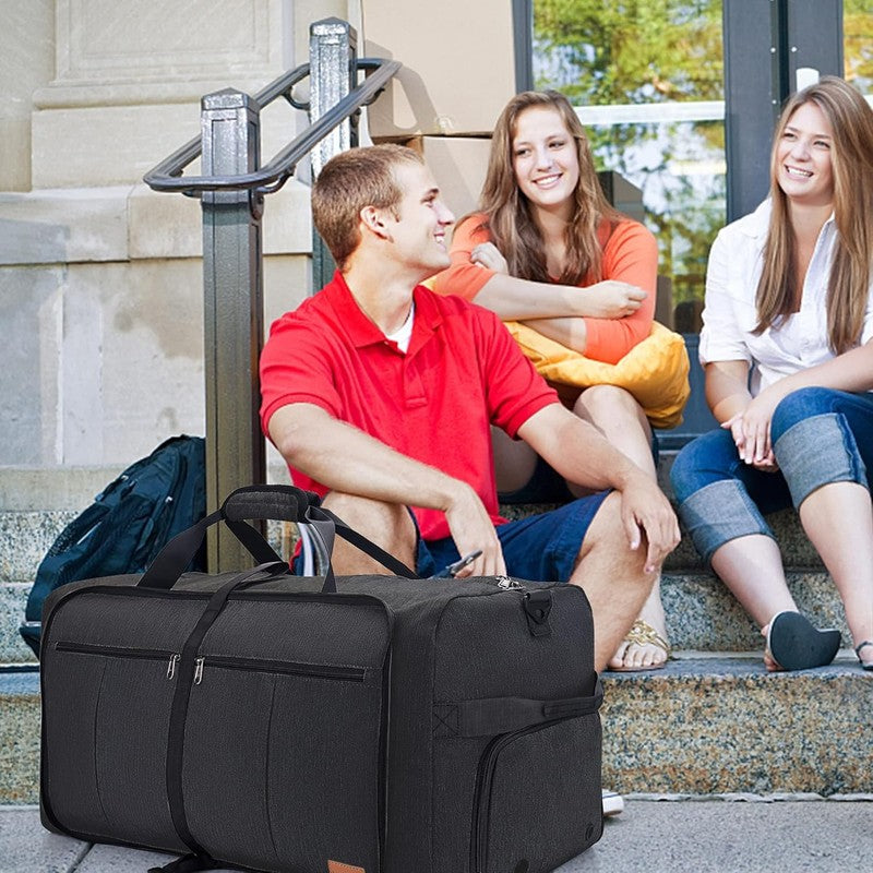 120L Foldable Waterproof Travel Duffel Bag w/ Shoe Compartment6