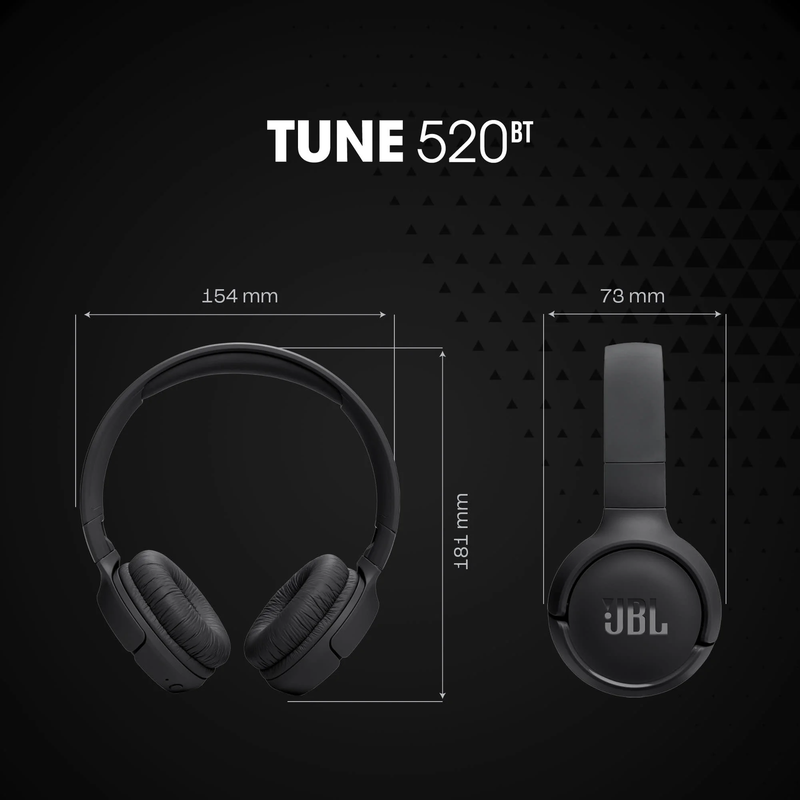Tune 520BT - Wireless On-Ear Headphones - Immerse in  Pure Bass Sound Wherever Y5
