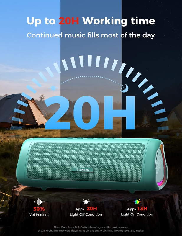 Portable Bluetooth Speaker 20W Wireless IPX5 Waterproof 24H Playtime4
