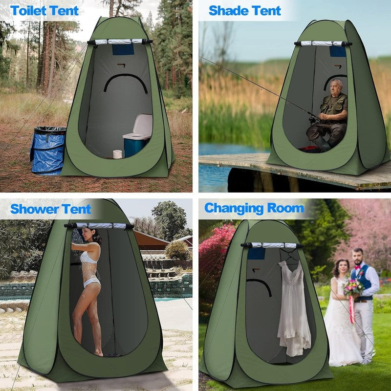 Outdoor Privacy Shelter Toilet Shower Changing Tent Green5
