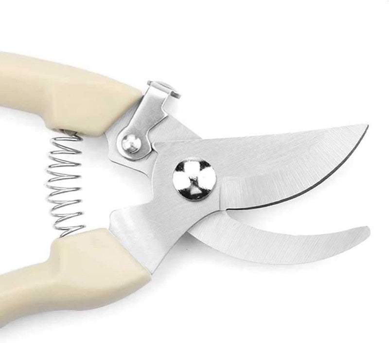 Premium 3CR13 Garden Shears for Pruning, Picking & Floristry - White4