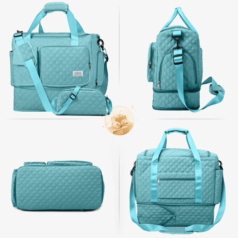 Travel Duffle Bag Weekender Bags for Women with Shoe Compartment Carry on Overni1
