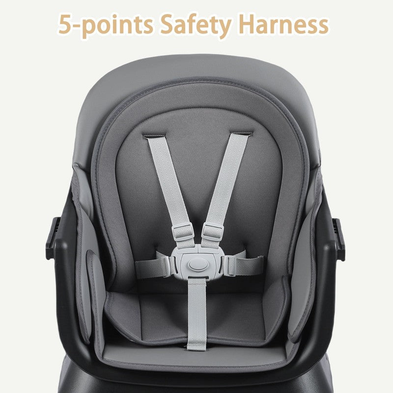 8 in 1 Baby High Chair, Toddler Dining Booster Seat for Eating, Grey5