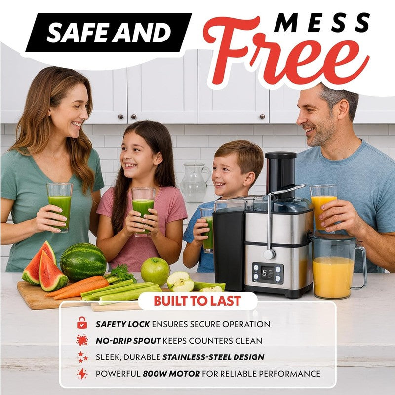 6 Speed Digital Juicer Wide Chute Pulse Self Clean 36oz Pitcher Stainless4