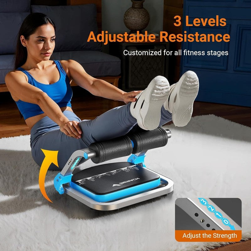 Adjustable Ab Crunch Machine Home Gym Core Trainer 3 Resistance Levels2