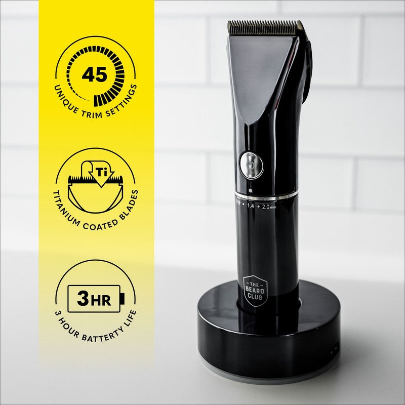 Precision Beard Trimmer for Men, 8 Guides with 45 Trim Settings Travel Barber Tr1