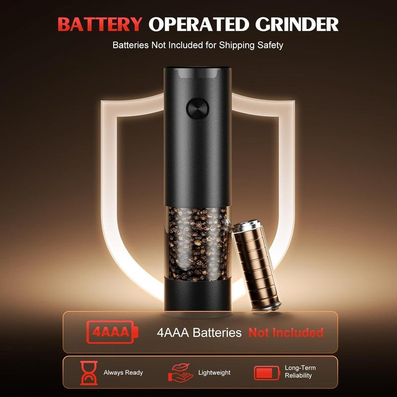 Electric Salt & Pepper Grinder Set – Automatic Mills with Adjustable Coarseness 2