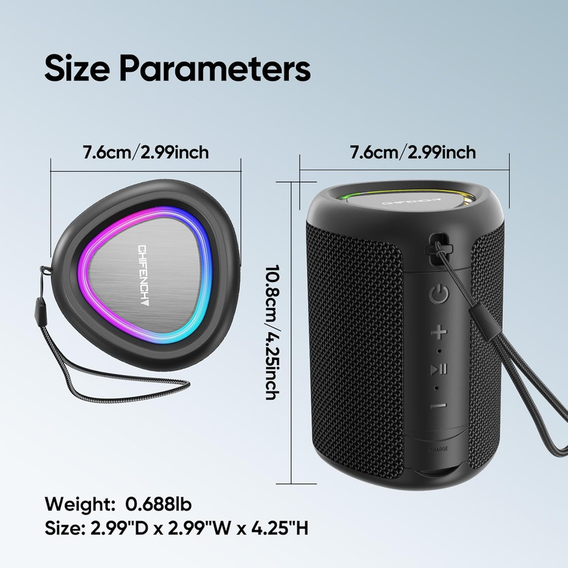 Portable Bluetooth Speaker IPX5 Waterproof BT 5.3 TWS Outdoor Travel8