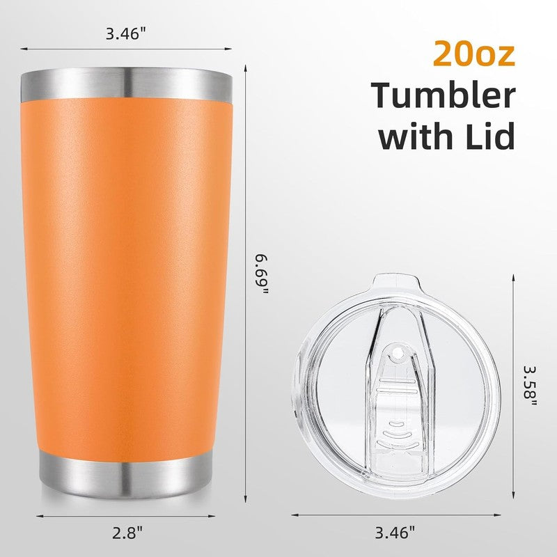 20oz Stainless Steel Tumbler 12 Pack Vacuum Insulated Coffee Cups4