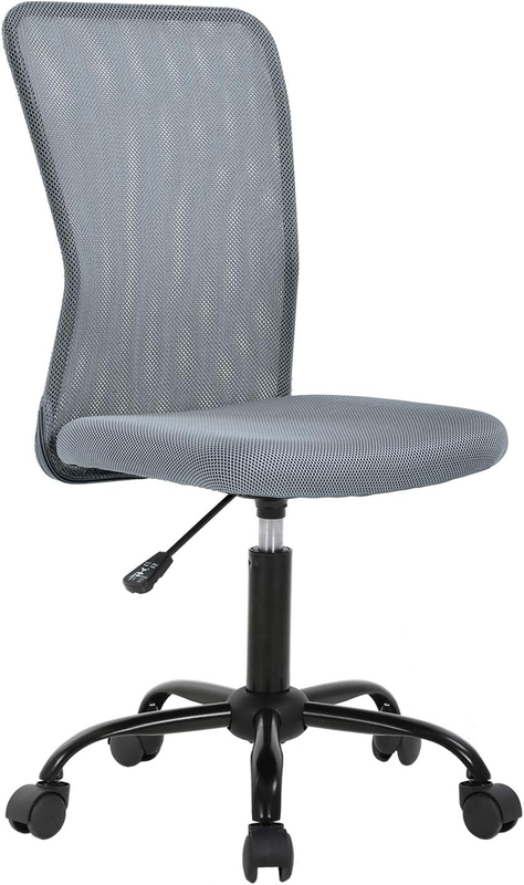 Ergonomic Mid Back Mesh Office Chair with Back Support - Grey Swivel Chair9