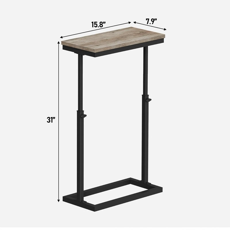 Greige End Table Side Sofa Table Tall Couch Table Living Room Bedroom8