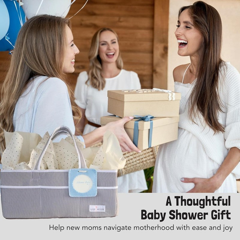 Baby Diaper Caddy Organizer, Large Tote for Newborn Essentials, Nursery & Car8