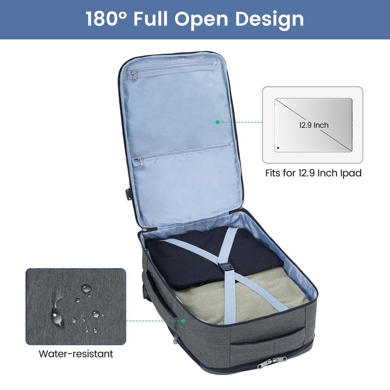 Business Travel Backpack Fits 17 Inch Laptop for Personal Item Bag 18X14X8 Clams7