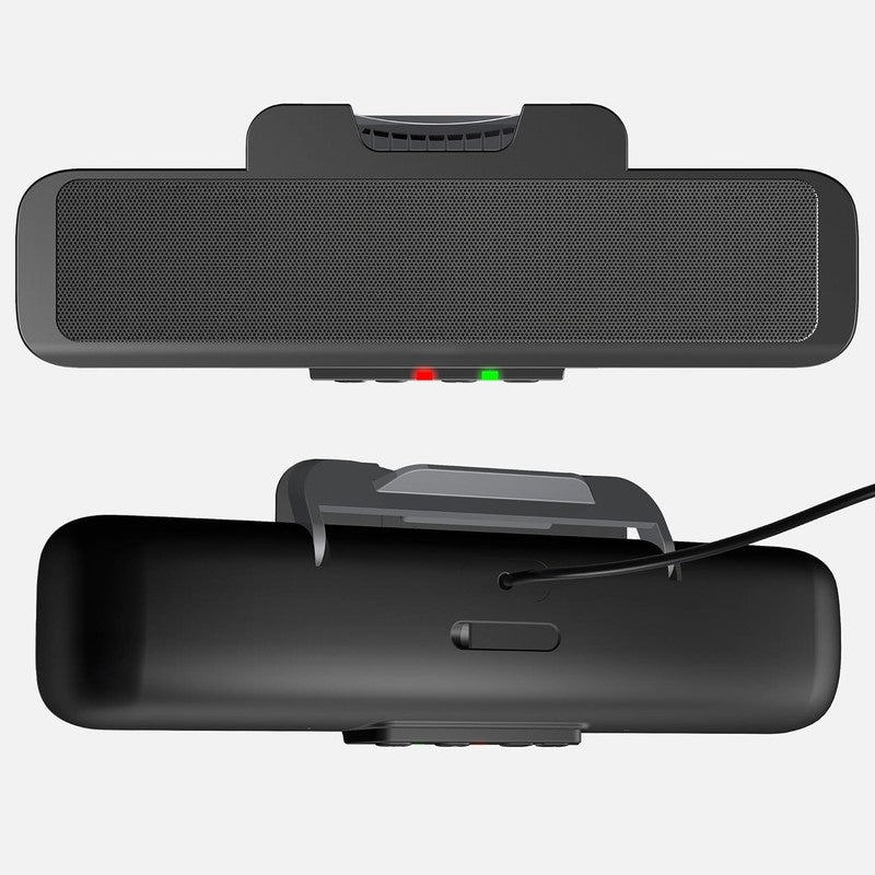 USB Stereo Speaker Bar CA 2890 Clamps to Monitor with Convenient Controls6