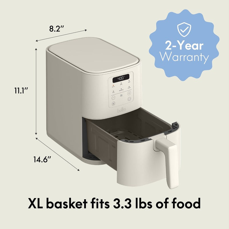 4Qt Oatmilk Slim Air Fryer - Healthy Cooking Made Easy!4