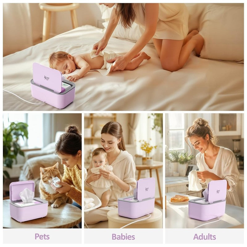 Wipe Warmer Adjustable Temp Silent Heating Large Capacity Purple2