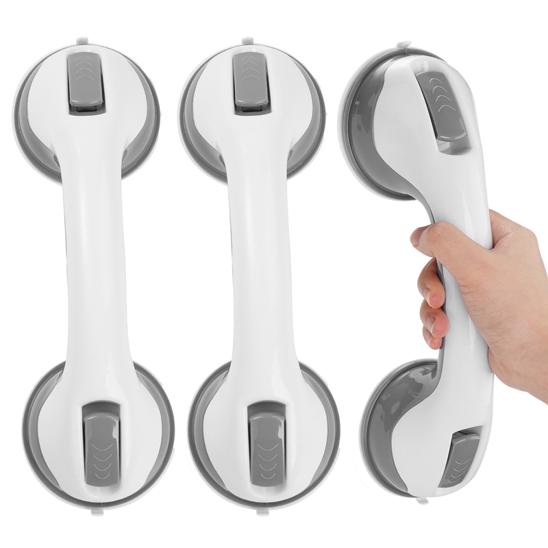 3 Pack 12in Suction Grab Bars Bathroom Shower Safety Handles Elderly11