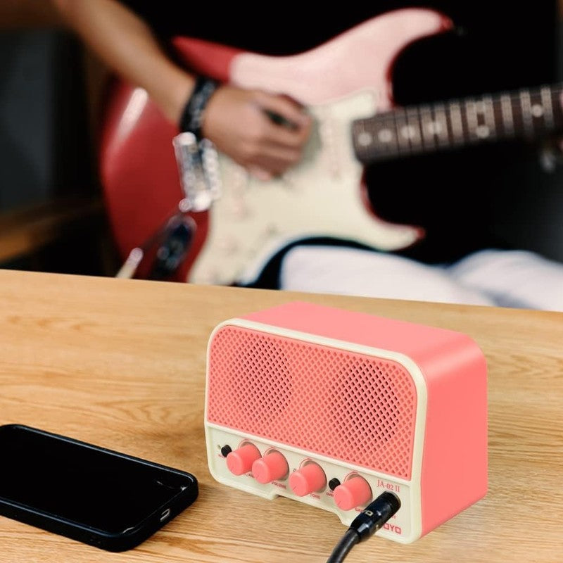 JA-02 II Mini Guitar Amp, 5W Bluetooth Rechargeable Practice Amplifier (Pink)8