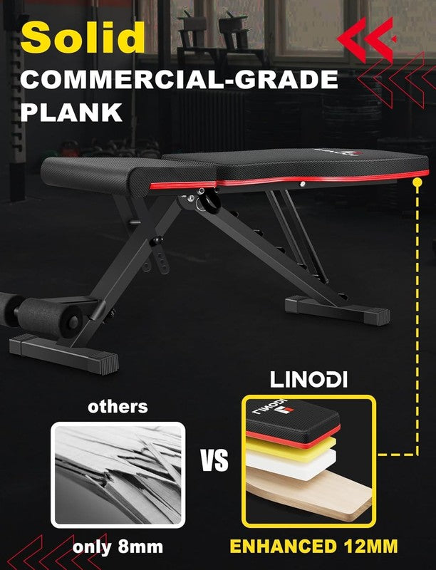 Adjustable Weight Bench Foldable Incline Decline Home Gym Workout Bench1