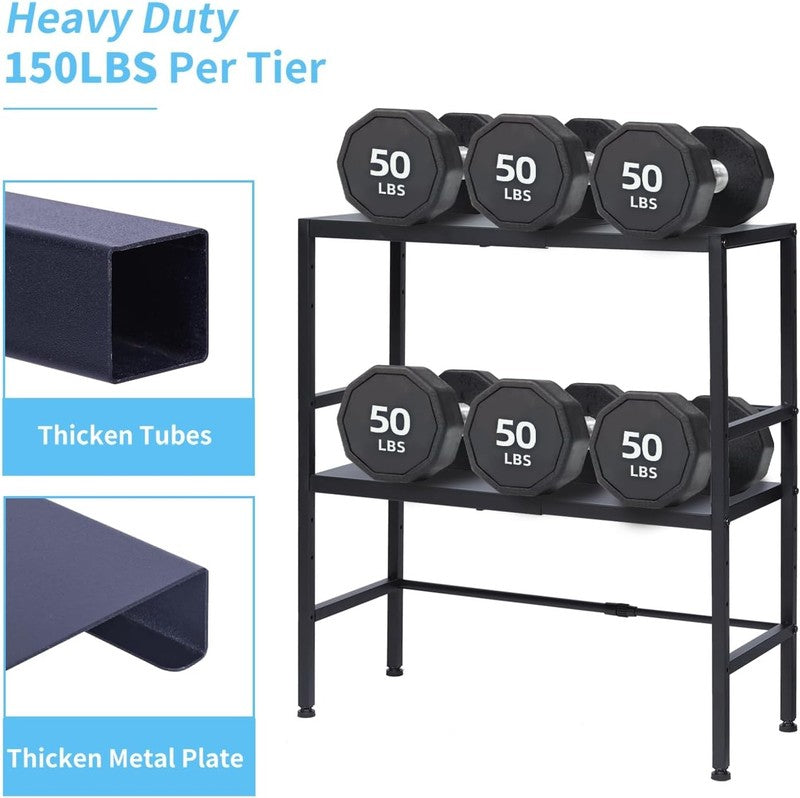2 Tier Expandable Metal Storage Shelves Heavy Duty 150lb Adjustable Utility Rack3