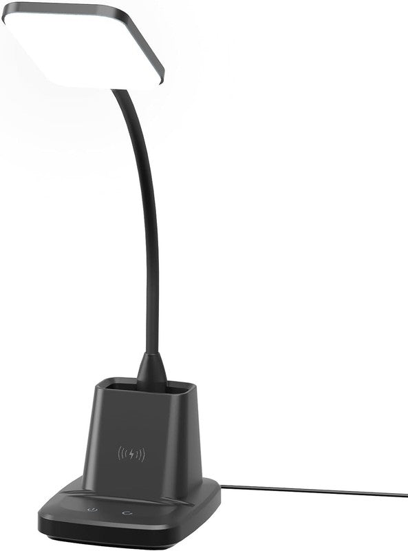LED Desk Lamp with Wireless Charger & Pen Holder, Dimmable 3 Color Modes7