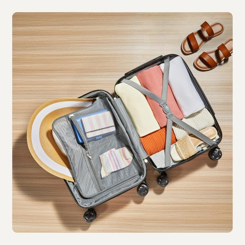 21" Hardside Carry On Luggage, Hardshell Suitcase with Wheels, Expandable for up3